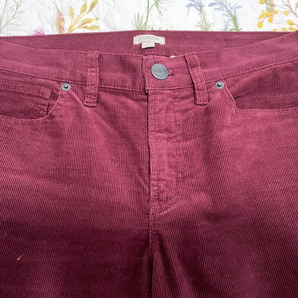 Deep cranberry corduroy pants